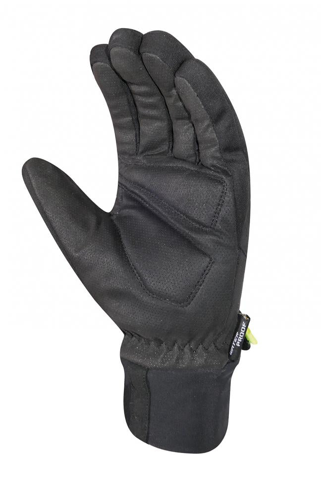 CHIBA Rain Pro - wasserdichte Softshell-Fahrradhandschuhe schwarz/neongelb, 3XL