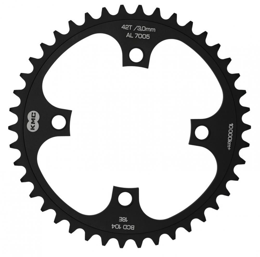 KMC E-Bike Kettenblatt 1/8" Wide Alu 42 Zähne schwarz - moderne Ausführung
