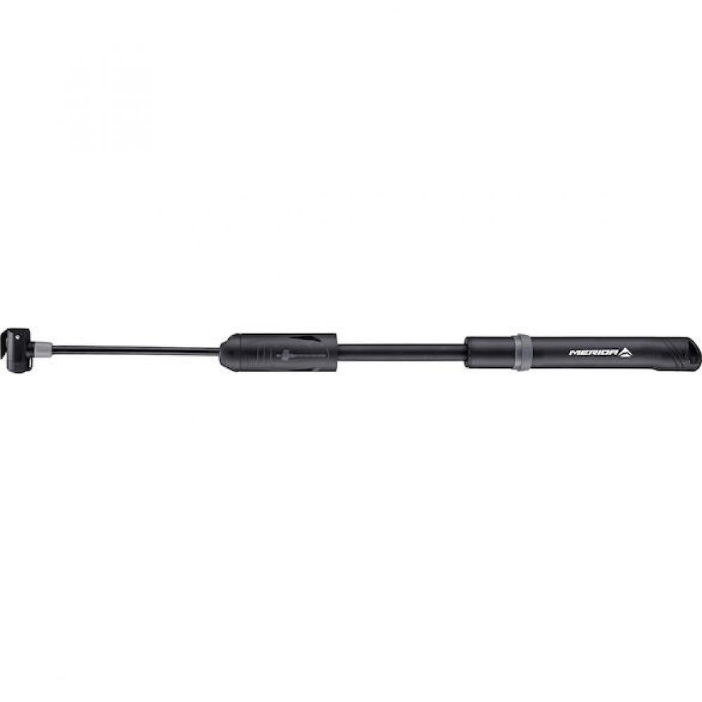 Merida Pumpe Mini ECO Mountain One Size Schwarz - kompakte Teleskop-Fahrradpumpe