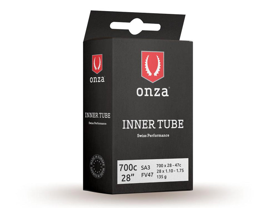 Onza Tires Tube SA3, 700x28-47C, 0.9mm, Presta FV47mm, black, 700C
