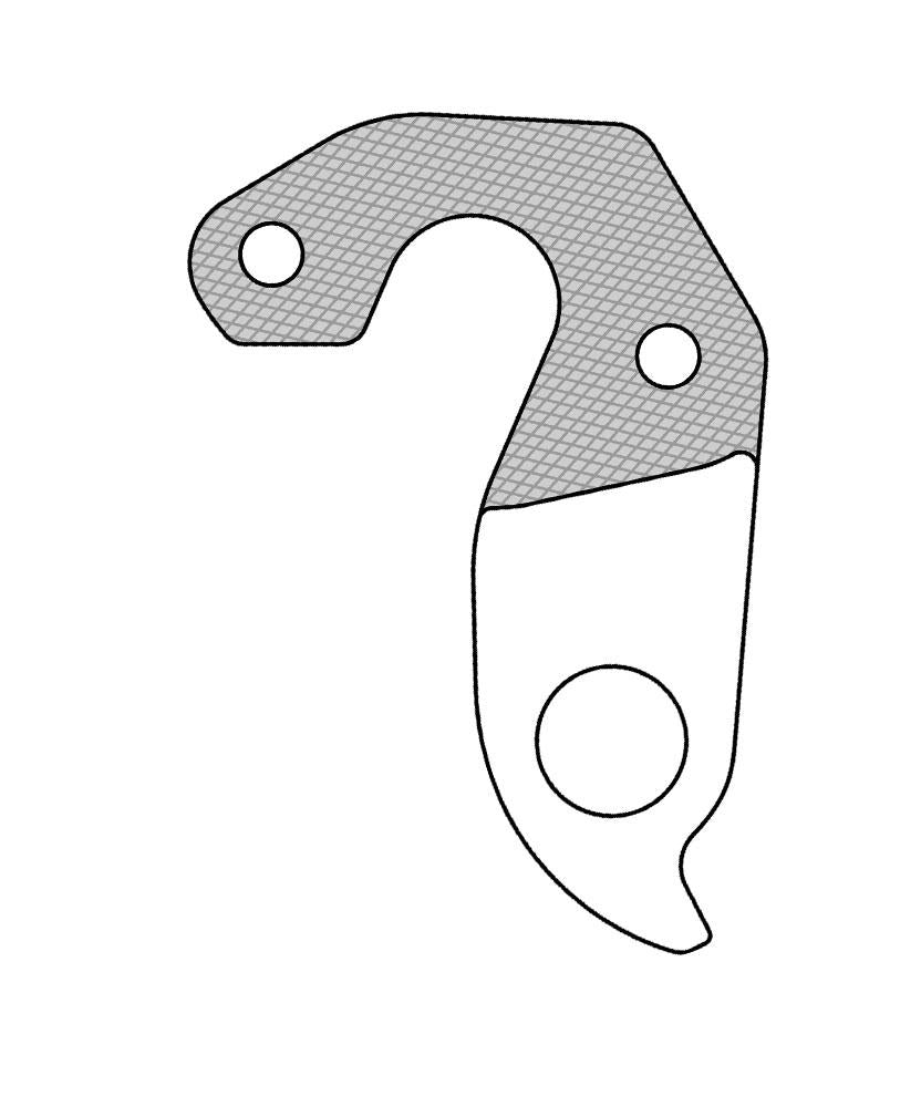MARWI Schaltauge GH-293 inkl. Schrauben für Specialized Tarmac/Venge - Aluminium, silber
