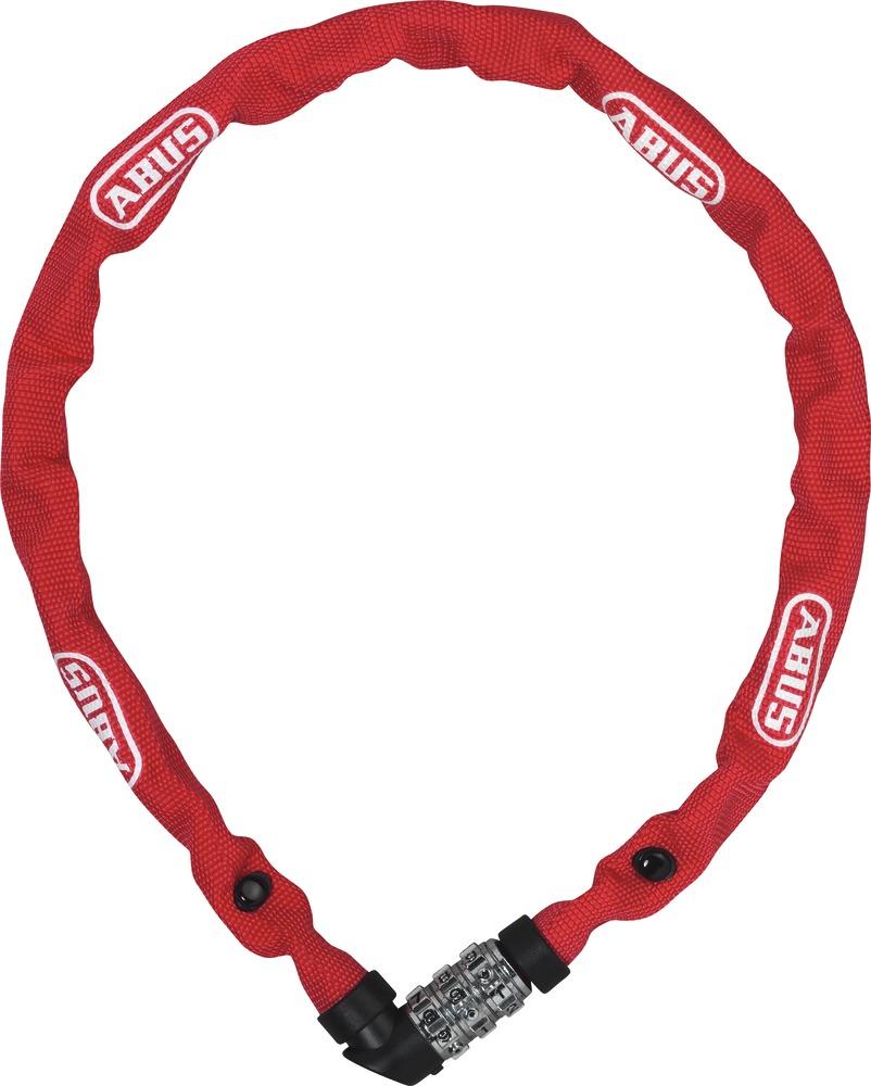 Abus Kettenschloss 1200 Web Security Level 2 Farbe rot Länge 60 cm 4 mm starke Rundkette - Farbe: Rot
