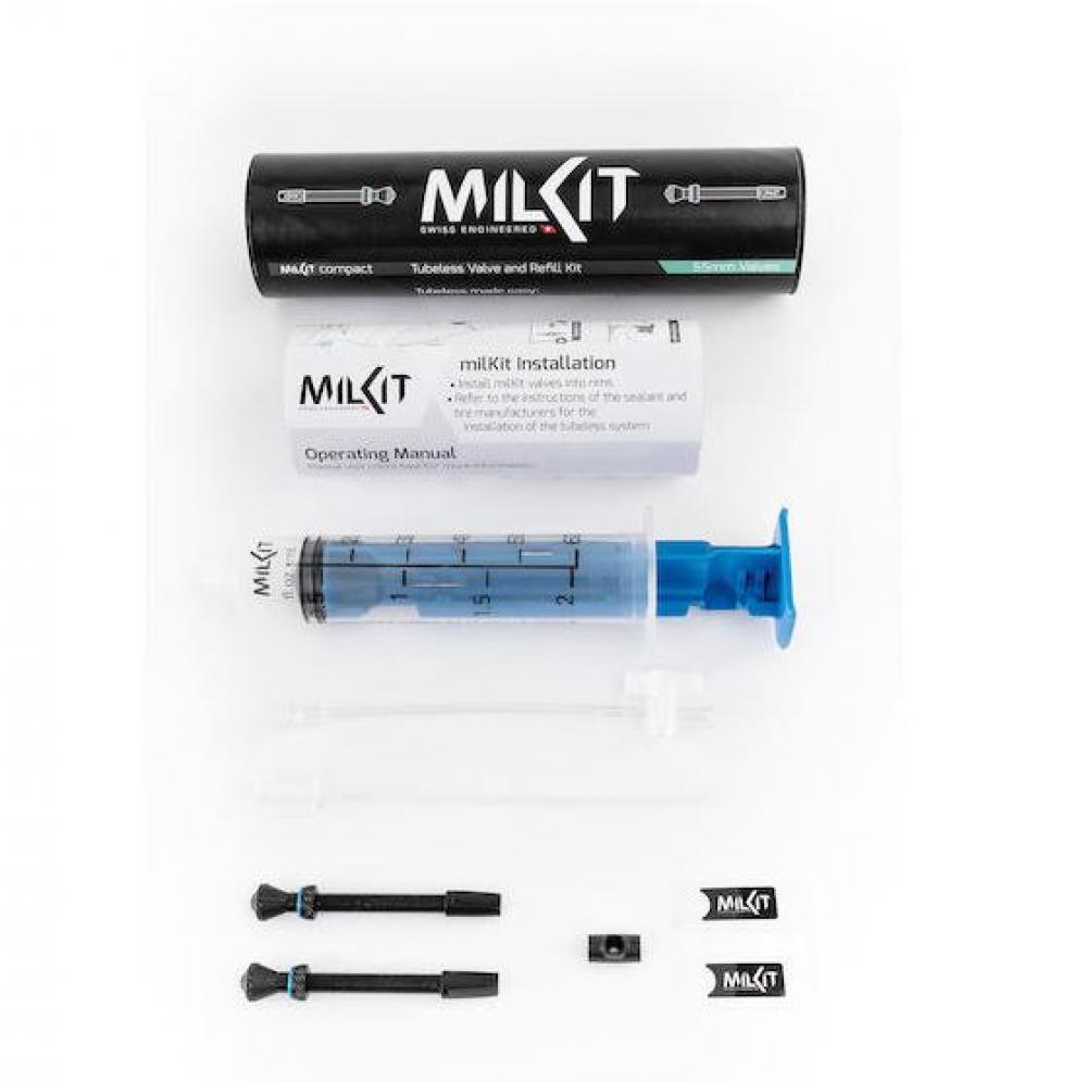 milKit Tubeless Nachfüllkit Compact 55 mm - Dichtmilch messen und nachfüllen ohne Entlüftung