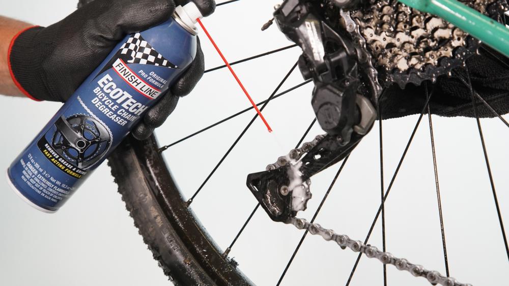 Finish Line EcoTech Entfetter 355ml, biologisch abbaubar, stark gegen Fett & Öl, sicher für O-Ringe, ideal für Kette & Antrieb, Aerosol