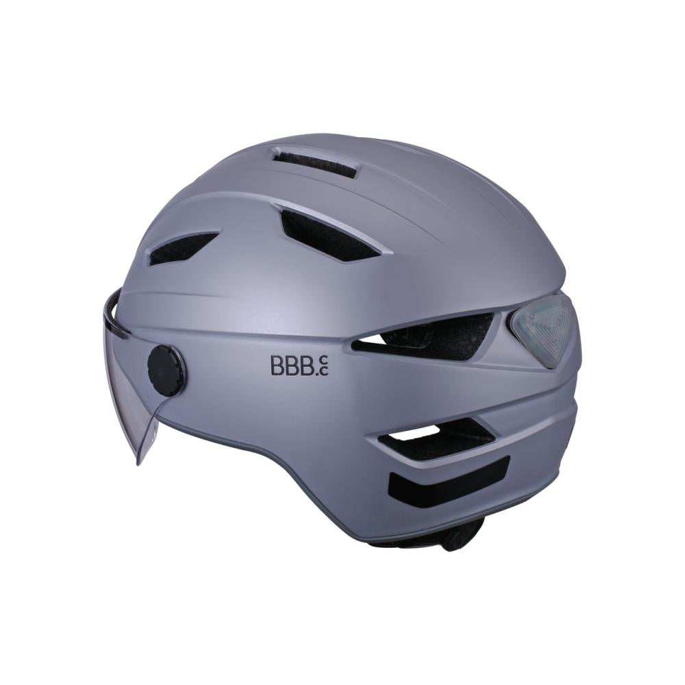 BBB Cycling Helm Move Faceshield M matt grau - sicherer E-Bike- und Speed-Pedelec-Stadthelm