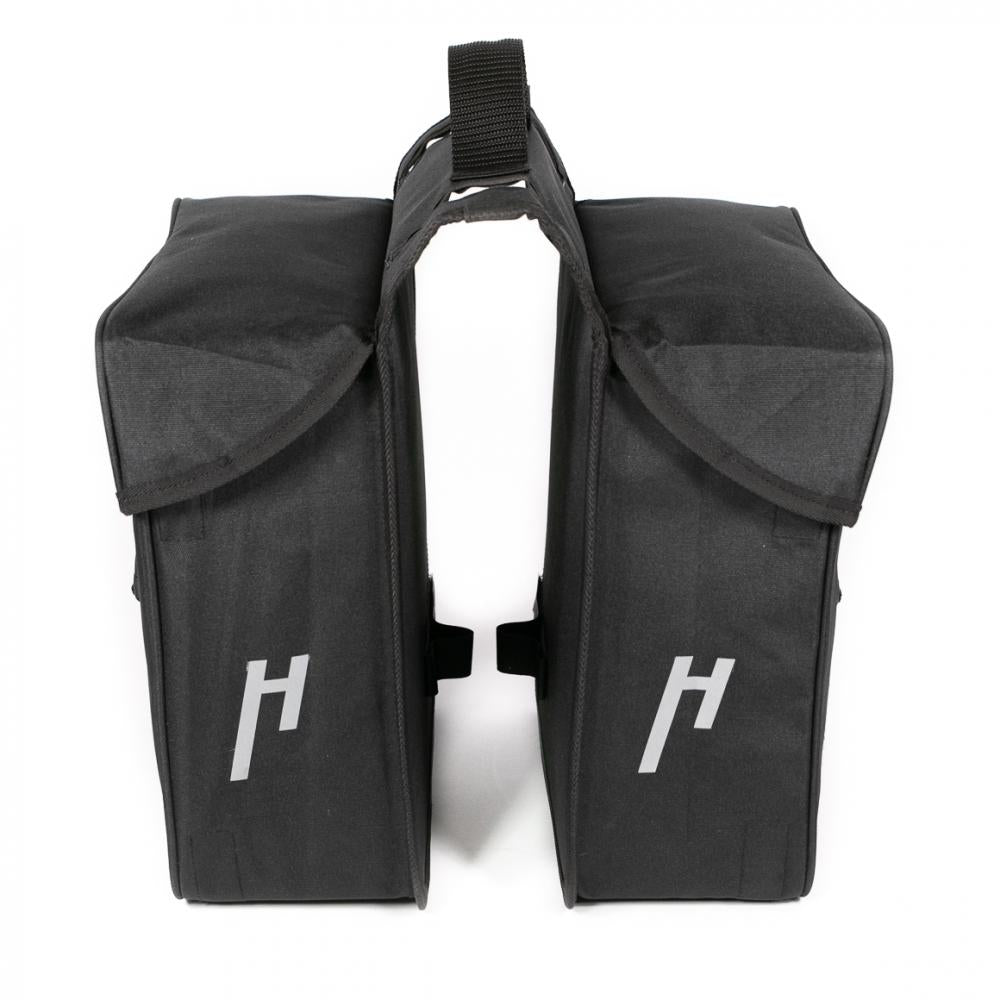 Haberland Doppeltasche 25l Basic M 3.0 schwarz - praktische Gepäckträgertasche mit klappbarem Volumen
