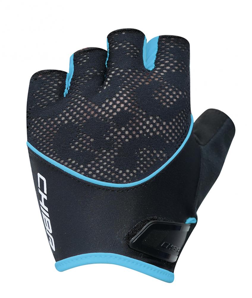 CHIBA Lady Gel - Damen Radhandschuhe, schwarz/türkis, Größe M