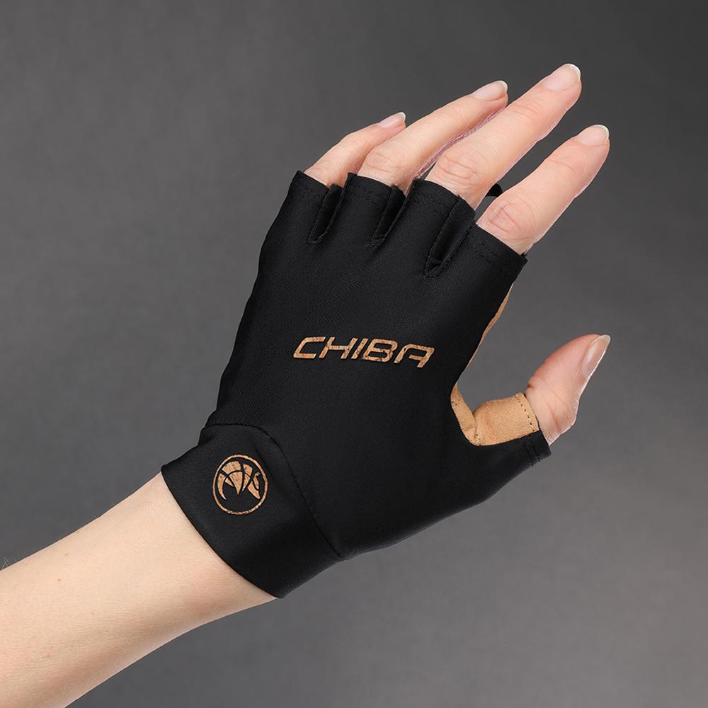 CHIBA ECO Glove Pro - Radhandschuhe schwarz, Größe M, atmungsaktiv & gepolstert