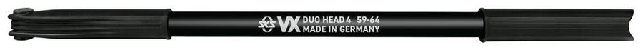 SKS Rahmenpumpe VX Kompressor schwarz, Länge 4, 510-560 mm, mit DUO-Kopf für Dunlop-, Sclaverand- und Autoventile, max. 6 bar, ideal für unterwegs