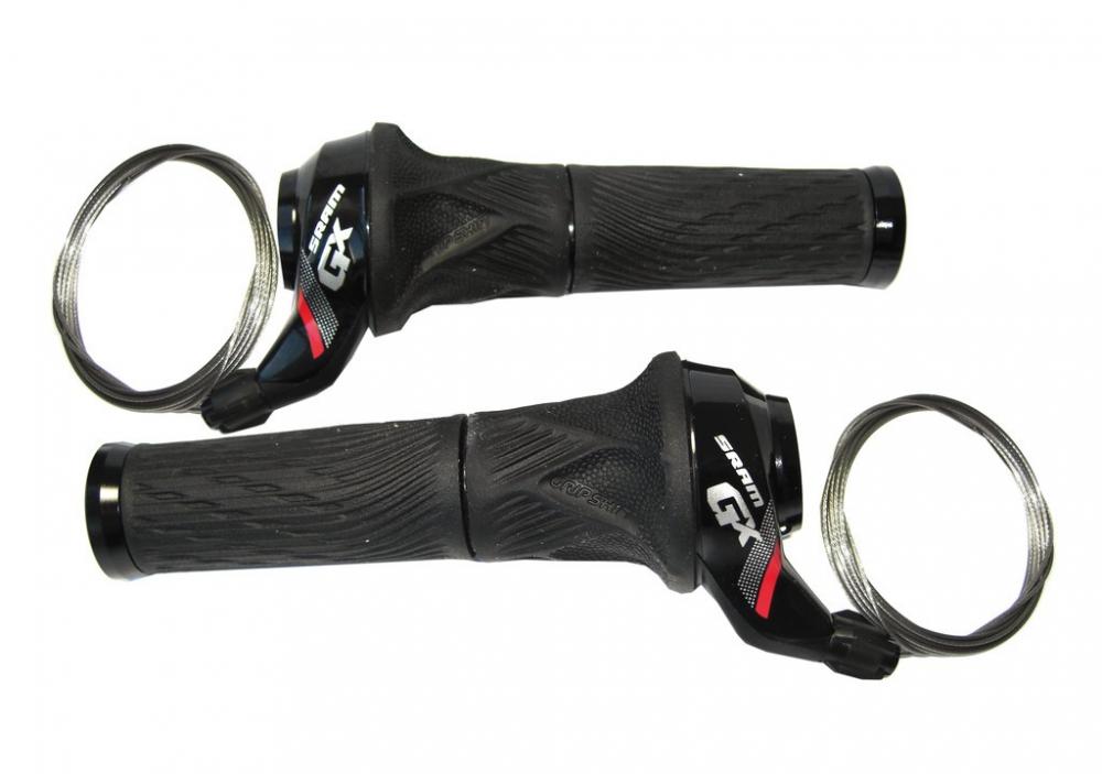 SRAM GX Drehgriffschalter 2x11 Set, schwarz/rot, inkl. Schaltzüge