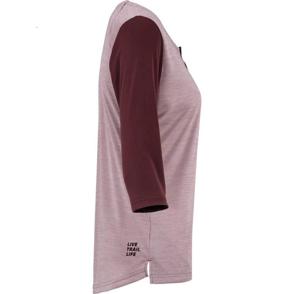 IXS Sports Division iXS Carve X Women Henley 40 Taupe-Raisin - atmungsaktives Bike-Jersey