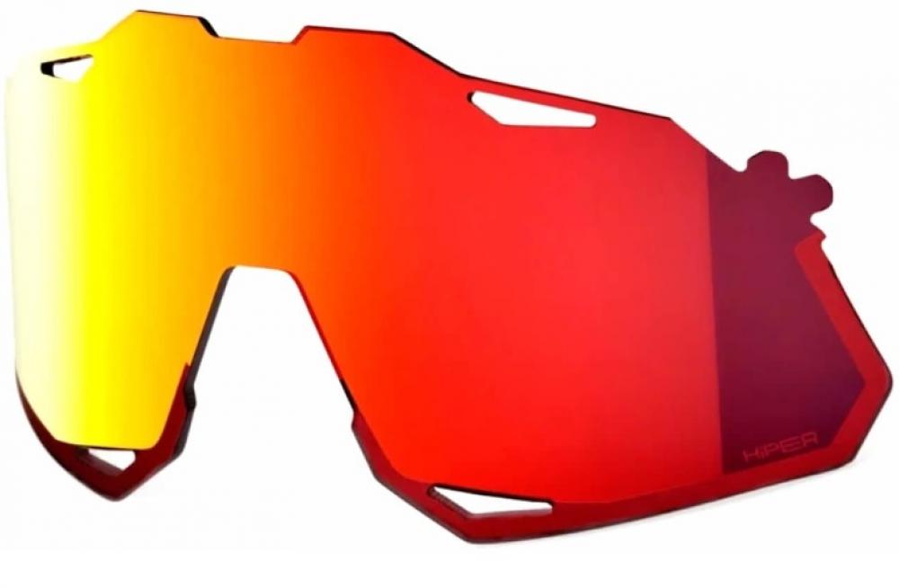 100% Hypercraft XS Polycarbonat - HiPER unis red Ersatzglas - klare High-Performance-Sicht