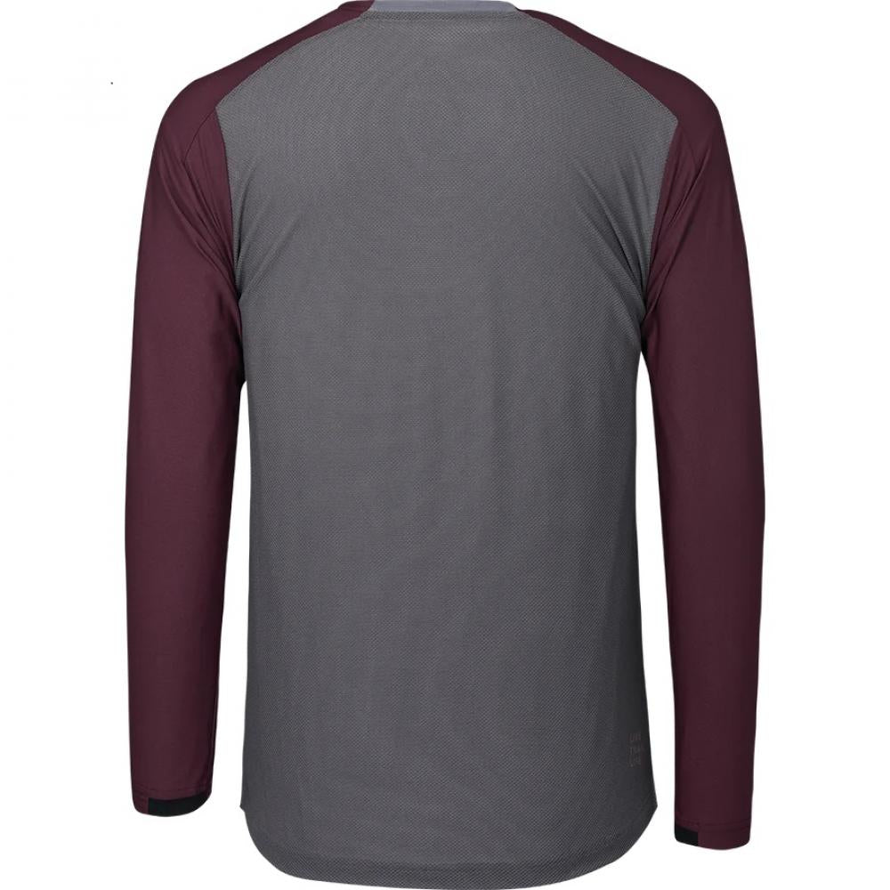 IXS Sports Division iXS Flow XTG Long Sleeve Henley M Graphite/Raisin - atmungsaktives Bike-Langarmshirt