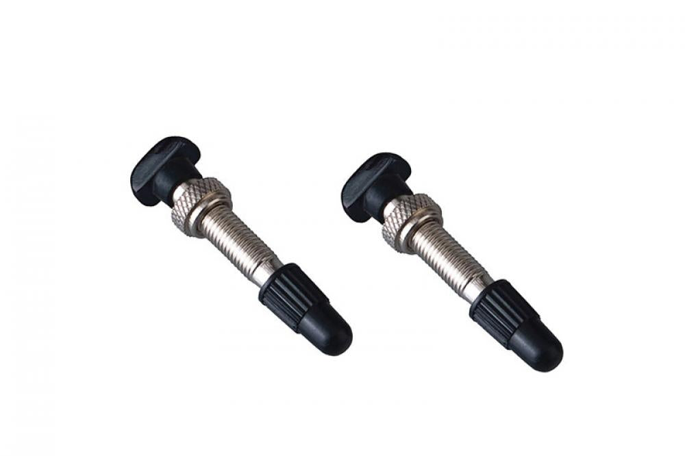 Tubeless Valves 2 Pcs, Black, Unis