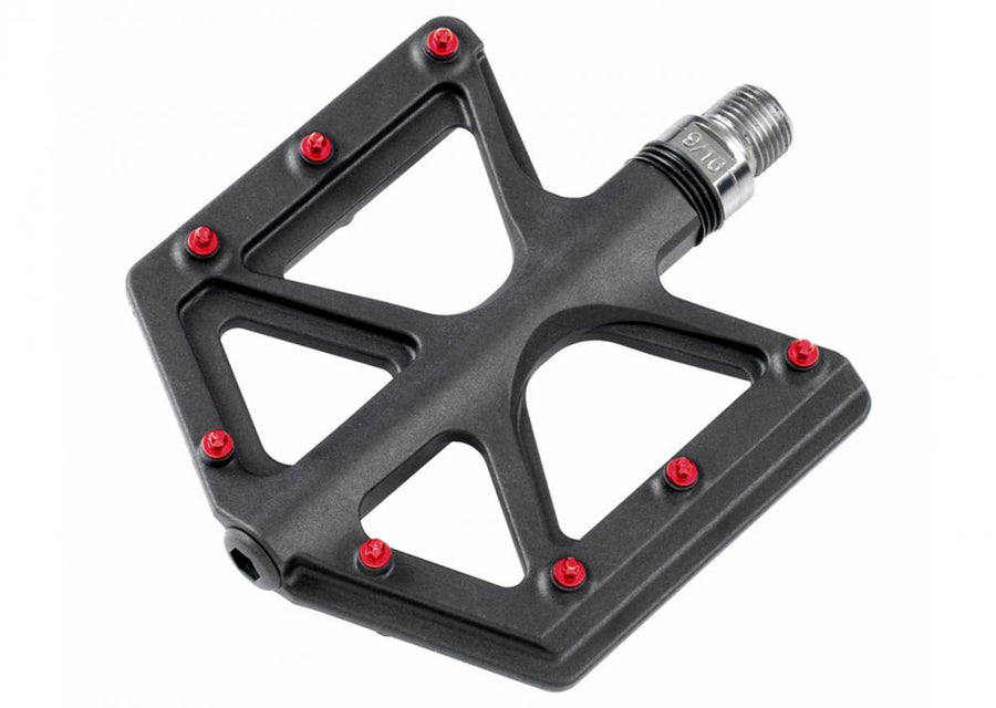 absolut Pedale D213 Plattformpedale Carbon Fiber schwarz rot
