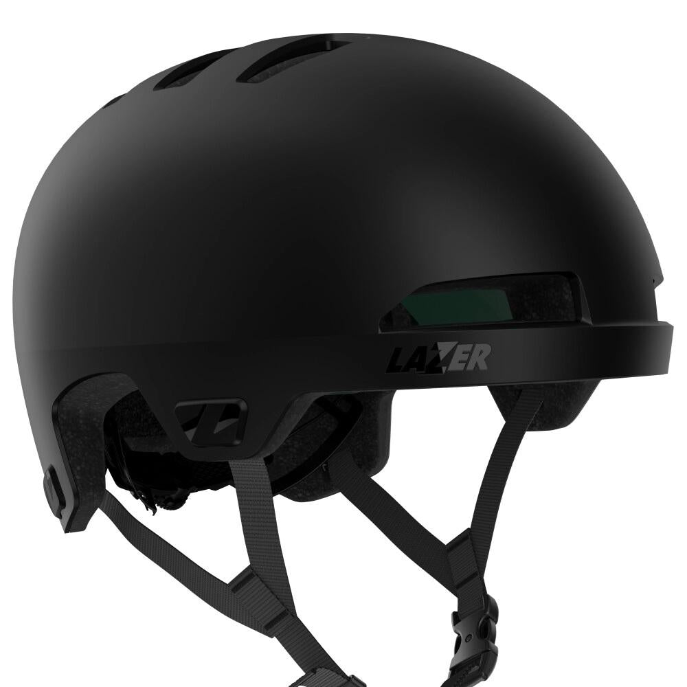 LAZER Helm Maze Jr KinetiCore Kids Matte Black Unisize - sicherer Kinderhelm mit Sticker-Set