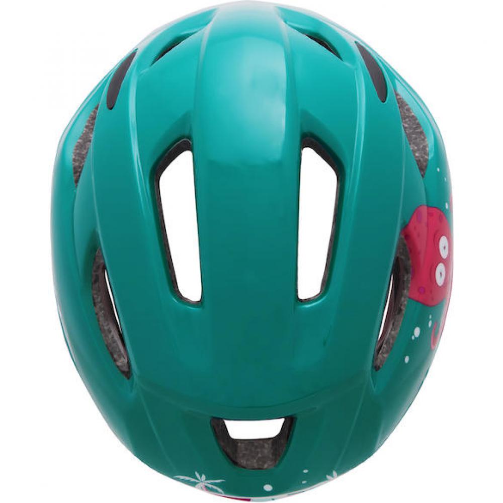 Limar Kid Pro S Octopus S Blau/Grün - superleichter Kinder-Fahrradhelm mit Top-Sicherheit