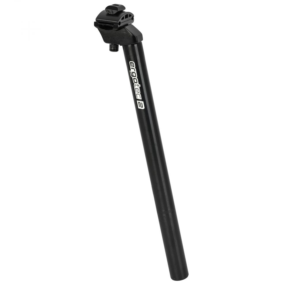Ergotec Patentsattelstütze 27,2mm, 350mm, Alu schwarz, Sicherheitslevel 2, 15mm Versatz, für E-Bikes bis 25 km/h, bis 140kg belastbar