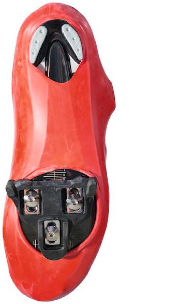 VeloToze Überschuh 2.0 lang rot S - wasser- und winddichter Aero-Überschuh