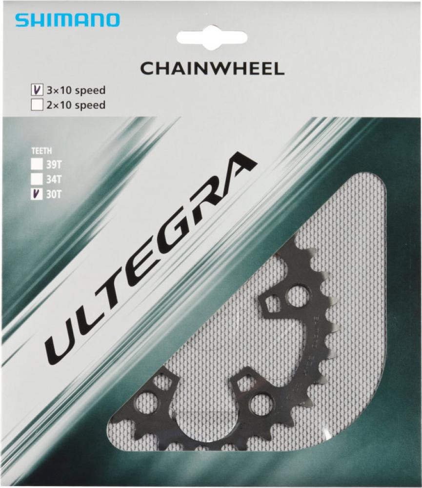 SHIMANO Kettenblatt ULTEGRA FC-6703 30 Zähne Grau - präziser Lauf für 3-fach Antriebe