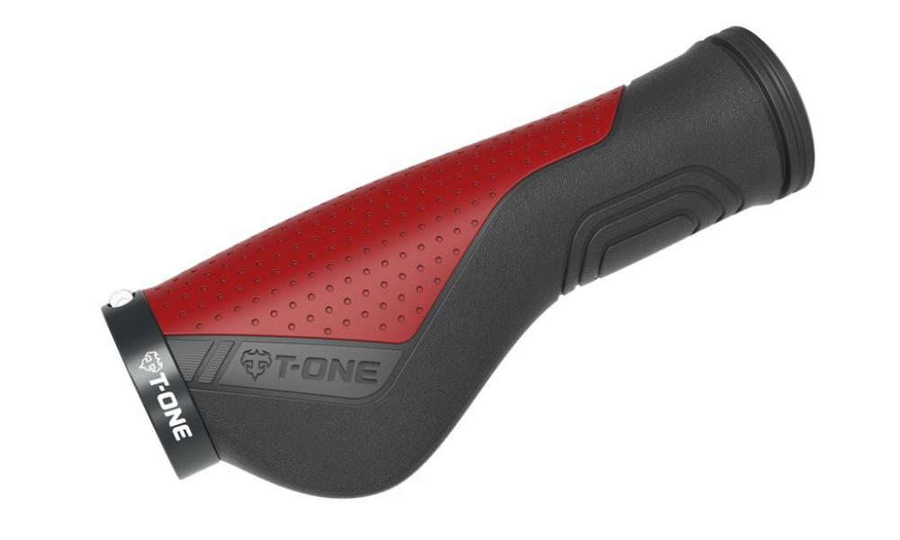 T-One Griffe Ripple Ergo schwarz/rot 130mm 1x Schraubensicherung
