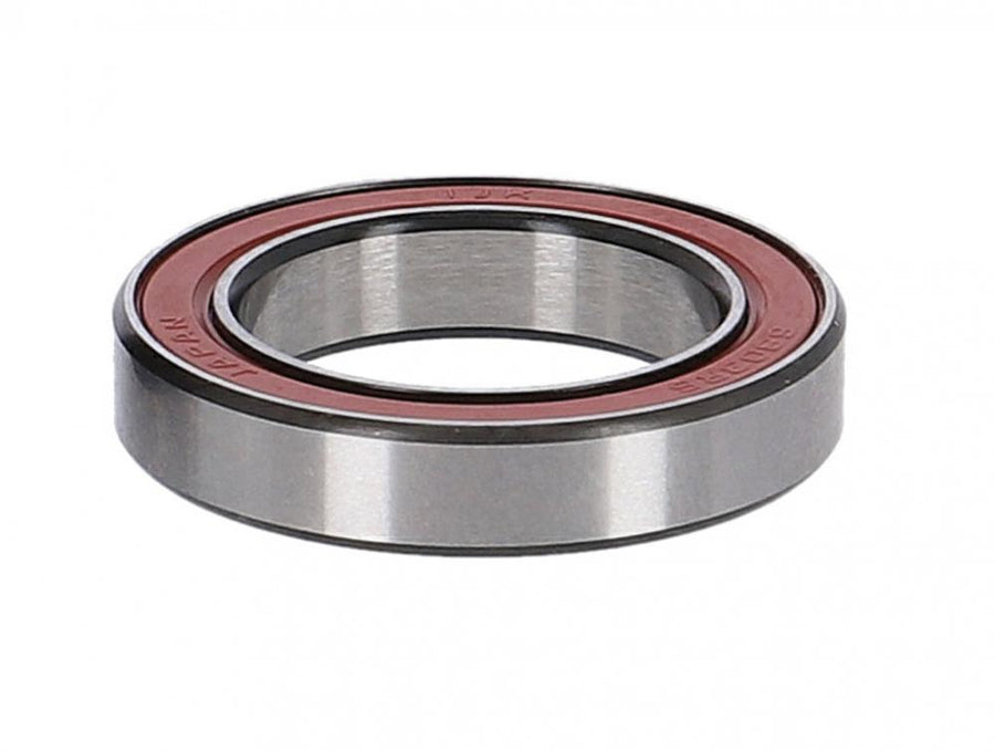 DT Swiss Kugellager 25/37x7mm für Fahrradnaben, silber mit roter Dichtung.