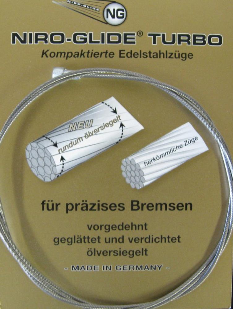 Fasi NIRO-GLIDE Ceramic Turbo Brems-Innenzug 2050mm mit Walzennippel - langlebiger Edelstahlzug