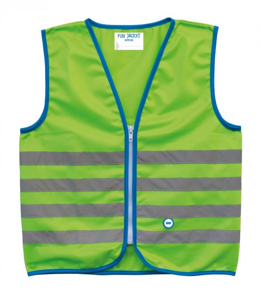 Wowow Sicherheitsweste Fun Jacket für Kinder grün mit Refl Streifen L