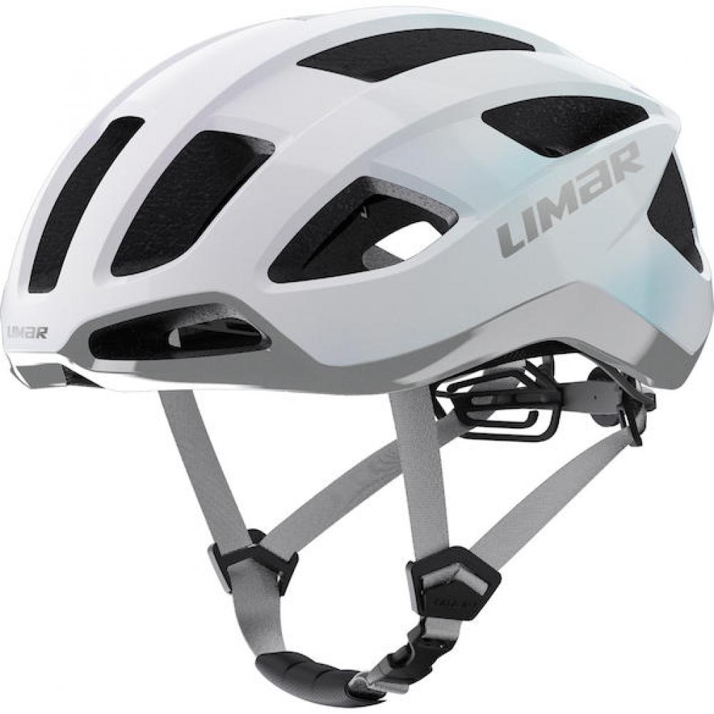 Limar Air Stratos Opal White Silver L Weiß/Silber - leichter All-Terrain-Fahrradhelm mit Top-Belüftung