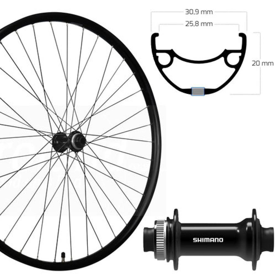 Roland Vorderrad 28\" Disc Centerlock schwarz SE RIVAL 26 Aluminium HB-TC500 Steckachse 110mm