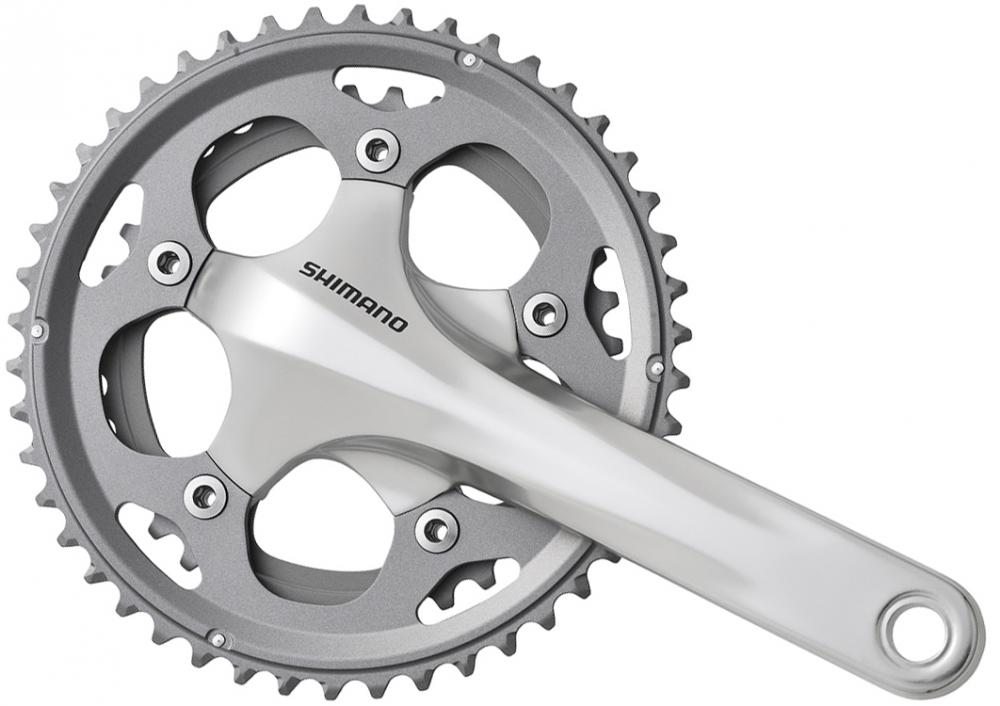 SHIMANO Kurbelgarnitur FC-CX50 - 10-fach, 170 mm, 46-36 Zähne, 36 Zähne, Silber