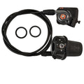 SunRace Sturmey Archer Drehgriffschalter S7 mit Klickbox für 7-Gang SRAM-Nabenschaltung - inkl. vormontiertem Schaltzug (2100 mm) und Außenhülle (1700 mm) kompatibel mit SRAM S7