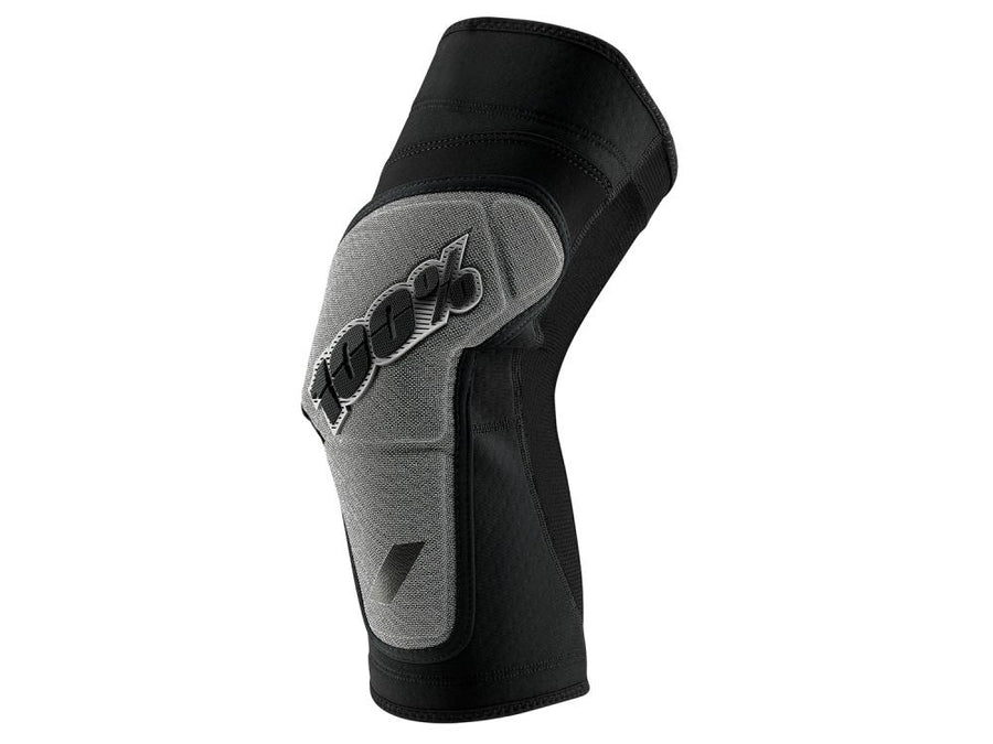 100% Ridecamp knee pads S black/grey - ultraleichte, atmungsaktive MTB Knieschoner