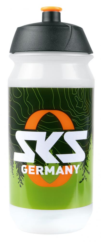 SKS BIO Trinkflasche 500ml  Umweltfreundliche, BPA-freie Fahrradflasche aus biobasiertem Zuckerrohr-Kunststoff, spülmaschinengeeignet, auslaufsicheres Push-Pull-Ventil, hergestellt in Europa