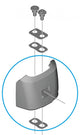 SHIMANO Unteres Gehäuse E-BIKE SYSTEMS Akkuhalter BM-EN600 - ca. 122 g