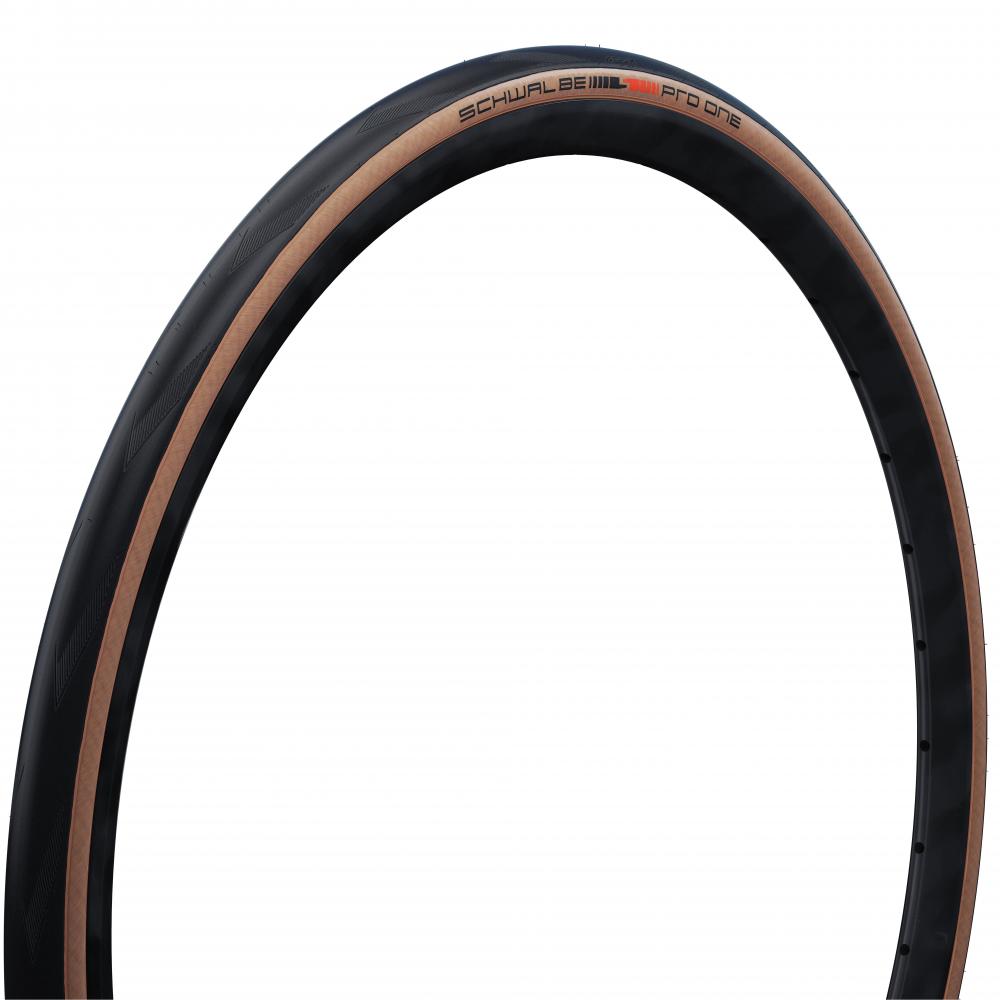 Schwalbe Pro One 28x1.00 (25-622) Faltreifen - TLE E-25 Tubeless Easy Rennradreifen schwarz/braun