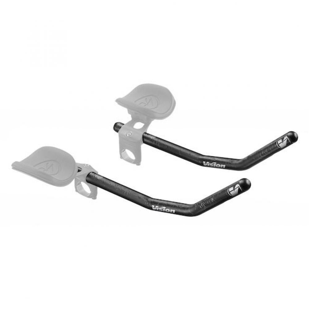 Vision Extensions Trimax Reversible Carbon 388 mm Schwarz - aerodynamische Triathlon-Extensions