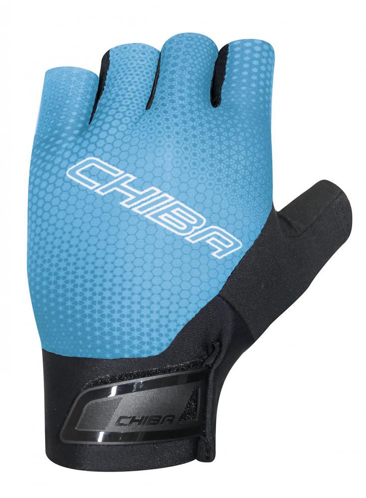 CHIBA Ergo Superlight - Radhandschuhe kurz, S, türkis, ergonomische Gelpolsterung