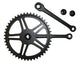 Mijnen Pieper Kettenradgarnitur Stahl schwarz 150mm, 40 Zähne, 4-Kant