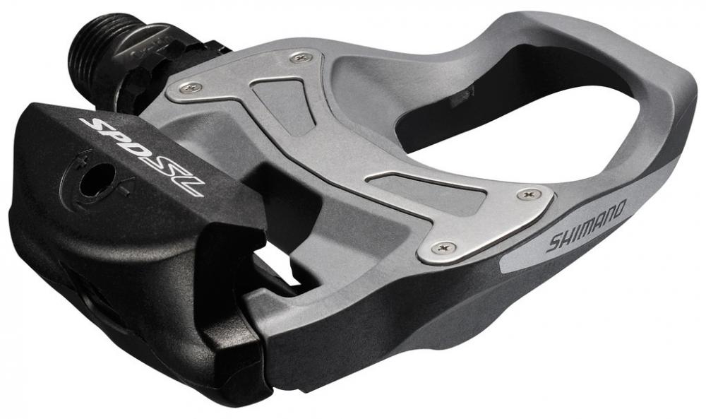 SHIMANO Pedal PD-R550 SPD-SL Pedal - Graues SPD-SL Rennradpedal für Klickschuhe