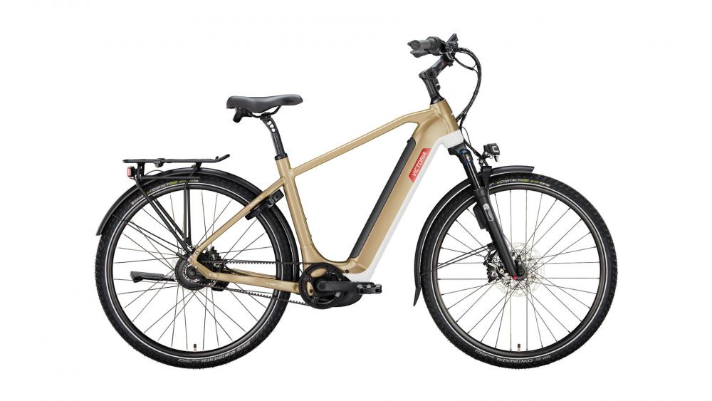 VICTORIA Elektro-Trekkingrad "MANOC 7" (#1), Diamant, 28", cedar grey, ENVIOLO "HD" stufenlos, 50 cm / S