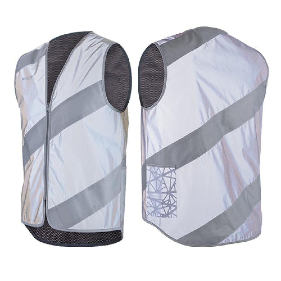 Wowow Sicherheitsweste Roadie Jacket Full Reflective Größe M grau