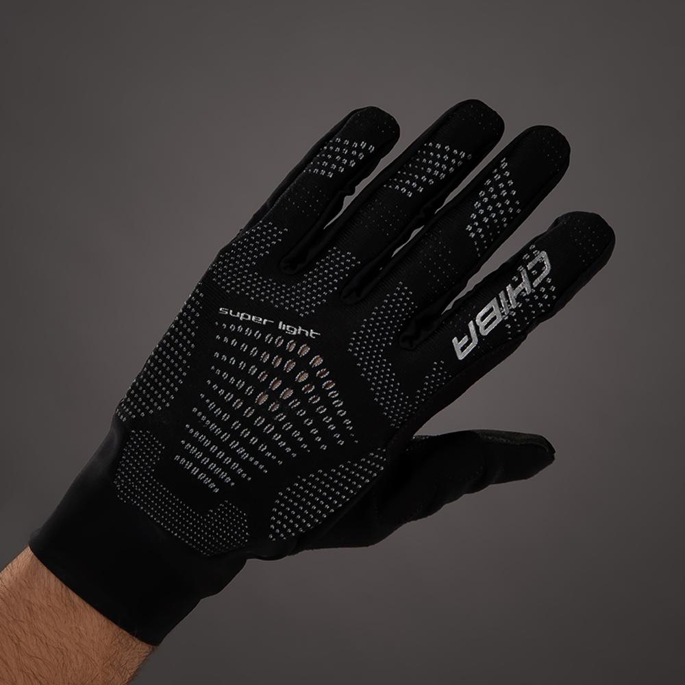 CHIBA Superlight - Radhandschuhe kurz, schwarz/schwarz, L, superleicht & atmungsaktiv