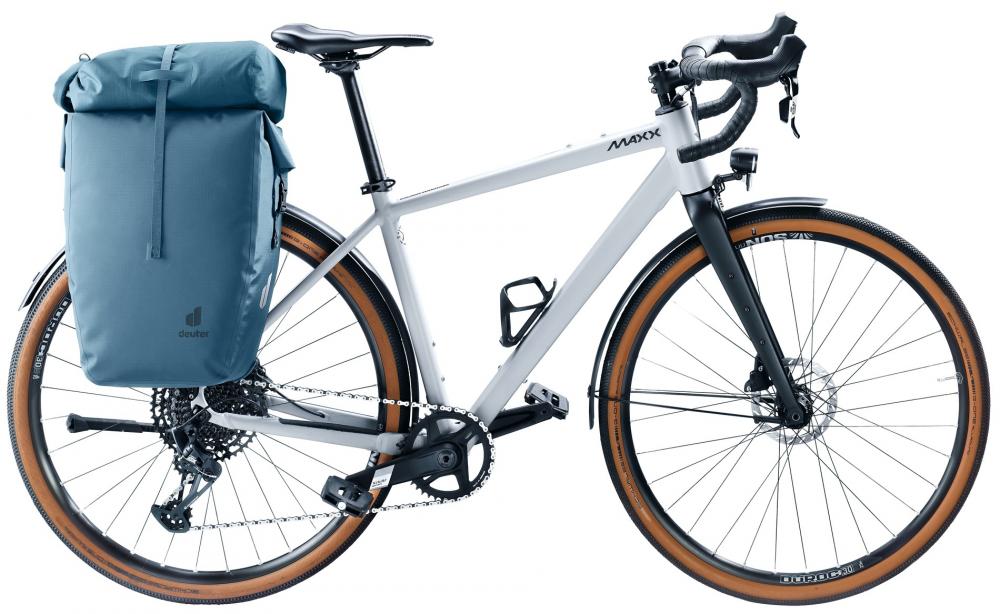 deuter Visby 20+5 Hinterradtasche wasserdicht - 25L Atlantic Blau mit BagFix-Halterung
