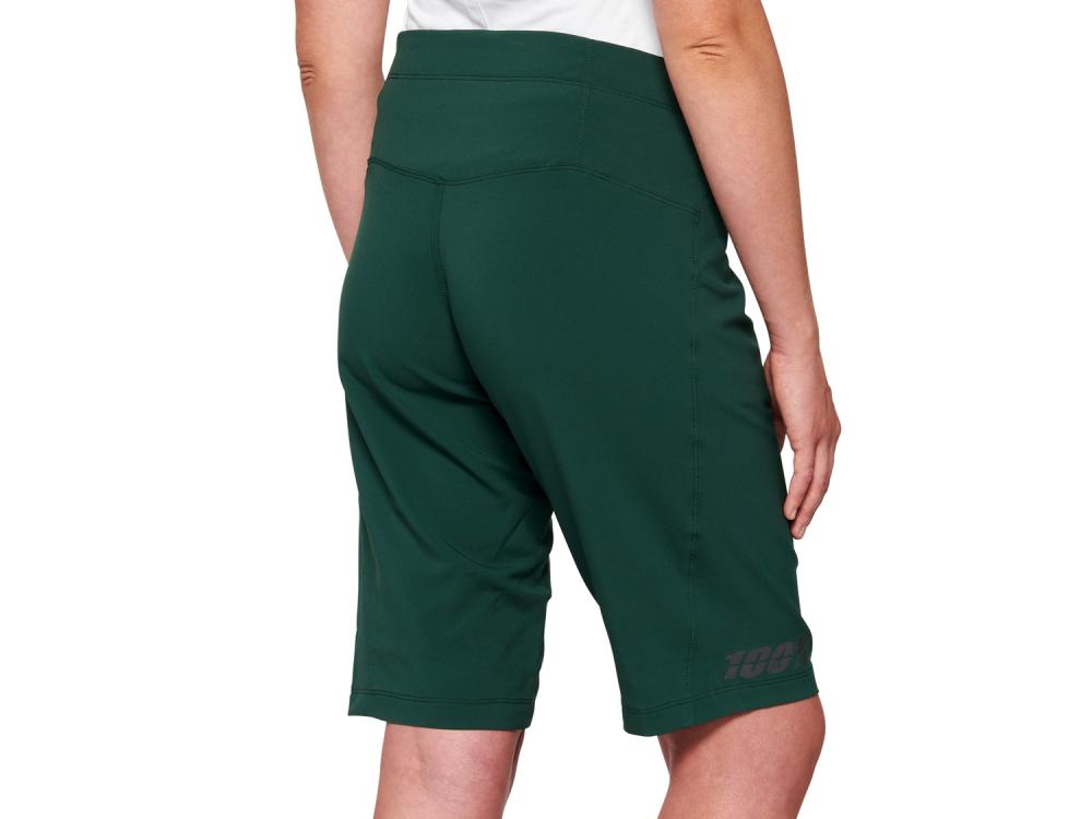 100% Ridecamp Women Short L Forest Green - komfortable Trail-Bikeshort für lange Touren