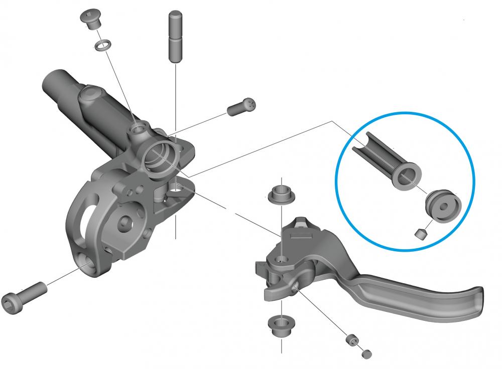 SHIMANO Membran-Einheit BL-M820 - Ersatzteil für hydraulische Scheibenbremse