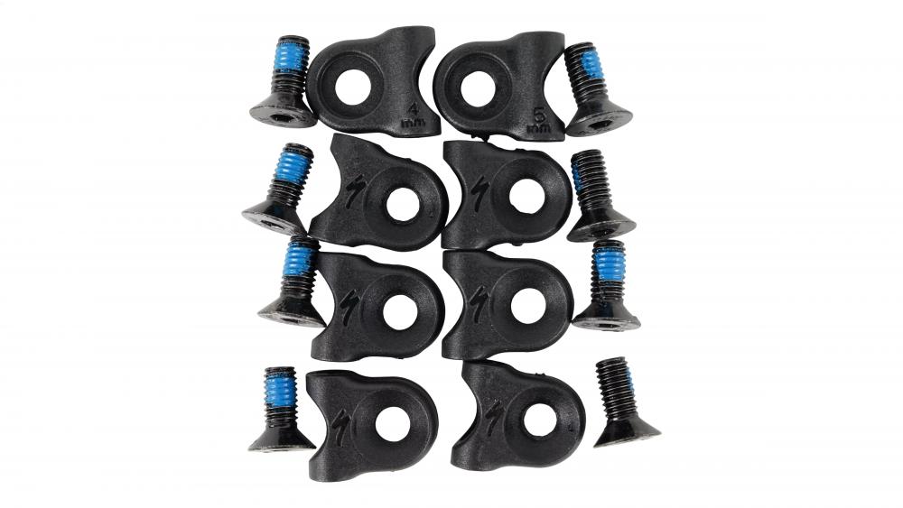 CABLE CBG CABLE CLIP KIT - Adapter - AWOL DOWNTUBE & CHAINSTAY CABLE GUIDES 4MM SHIFT CLAMPS (3 PCS.) / 5MM BRAKE CLAMPS (5 PCS.) W/ BOLTS - Kabelclip
