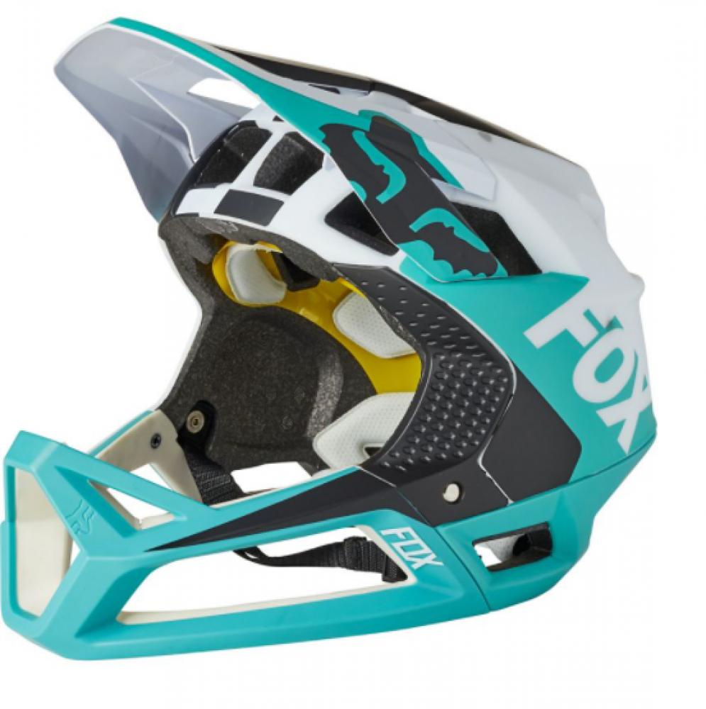 FOX Helm PROFRAME BLOCKED CE Full Face Schutz Helm teal S