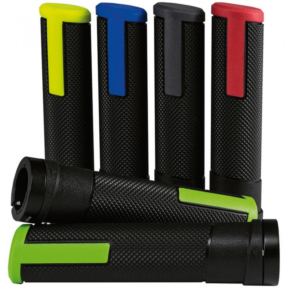 Ergotec MTB-ATB-Griffe Porto Kraton/Alu, 133/133mm per Paar sw/grün