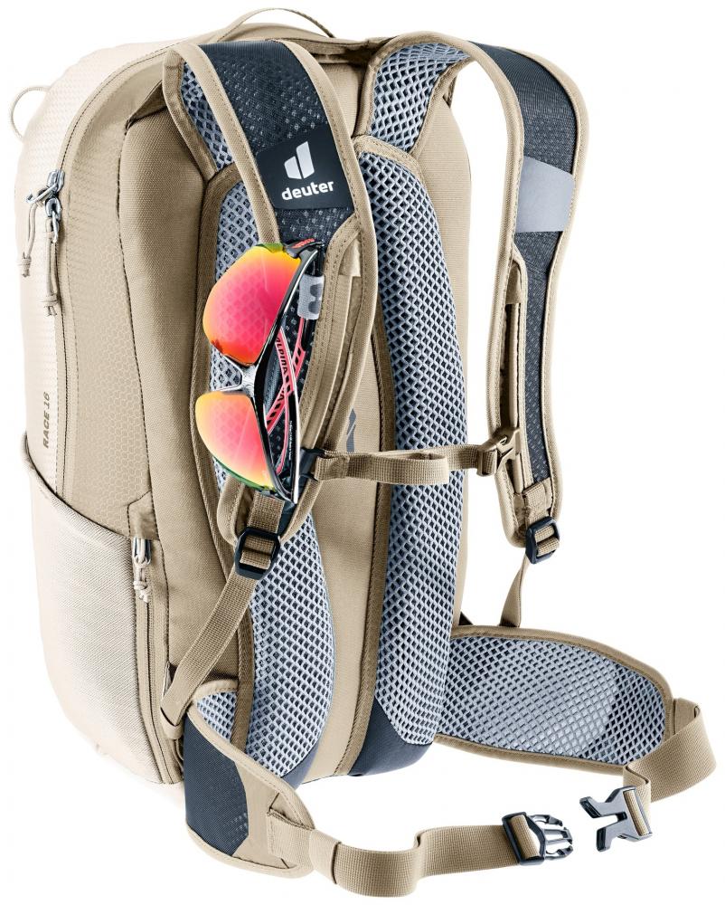 Deuter Race 16 Fahrradrucksack 16 Liter Alu-Greystone - Leichter Mountainbike-Rucksack mit Airstripes